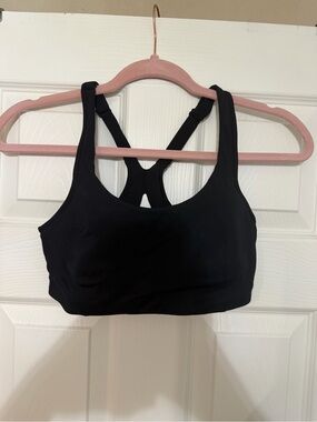 lululemon athletica Black Scoop-Neck Racerback Sports Bra